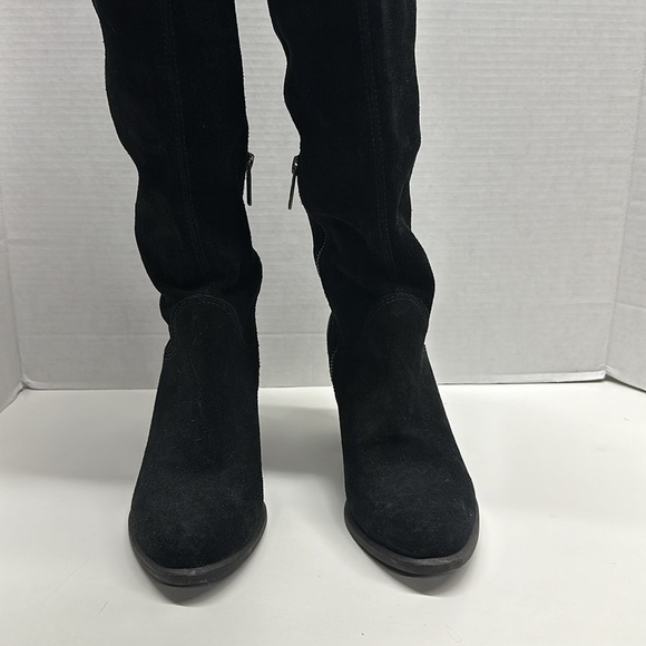 UGG Ava Boots Tall High Heeled Boot Water Resistant Suede Size Zip Black Size 7 - Picture 3 of 13